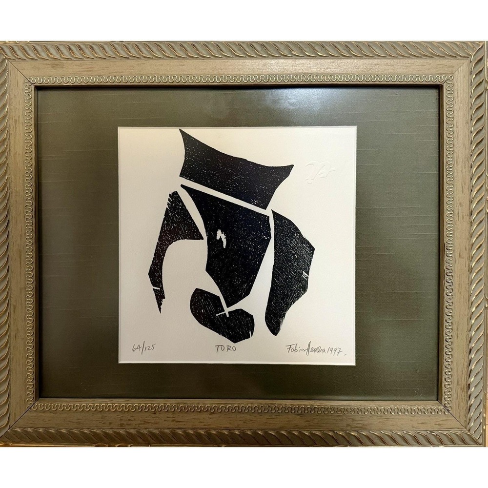 Fabio‎ Herrera "Toro" 1997 Signed Ltd Ed Woodcut 64/125 Framed